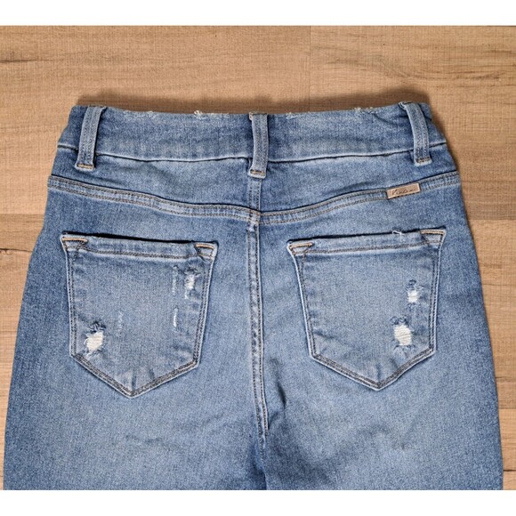 KanCan Womens Dempsey High Rise Ankle Skinny Jeans Button Fly Distressed Size 28 - Picture 6 of 11